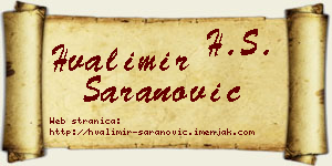 Hvalimir Šaranović vizit kartica